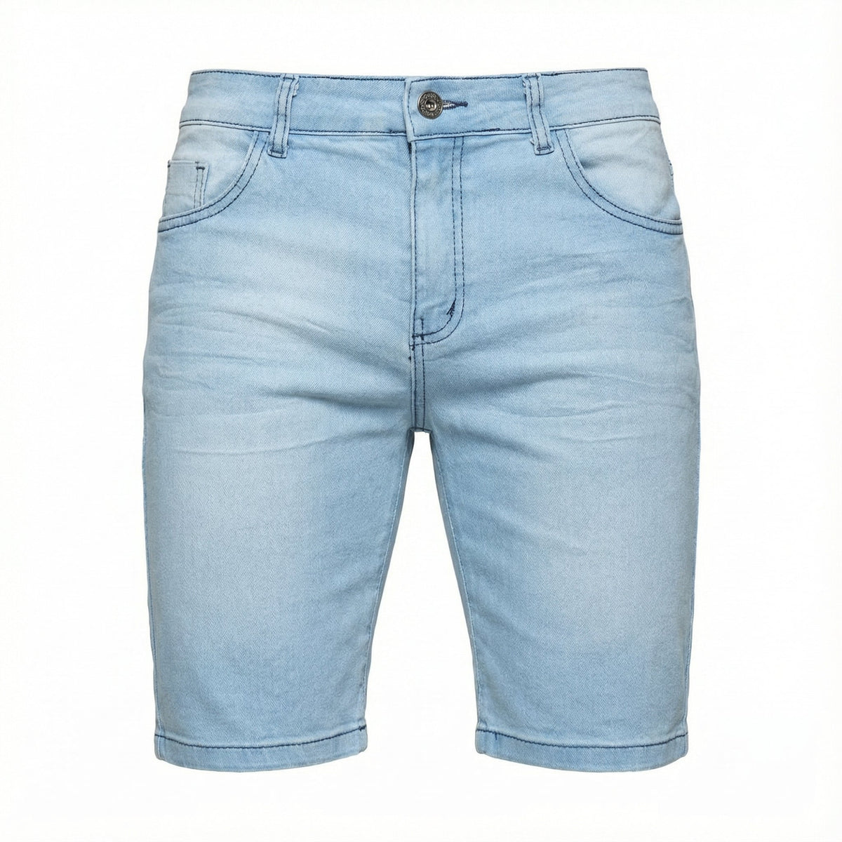 Bermuda Jeans Masculina Lavagem Clara Slim - Modelo Acapulco