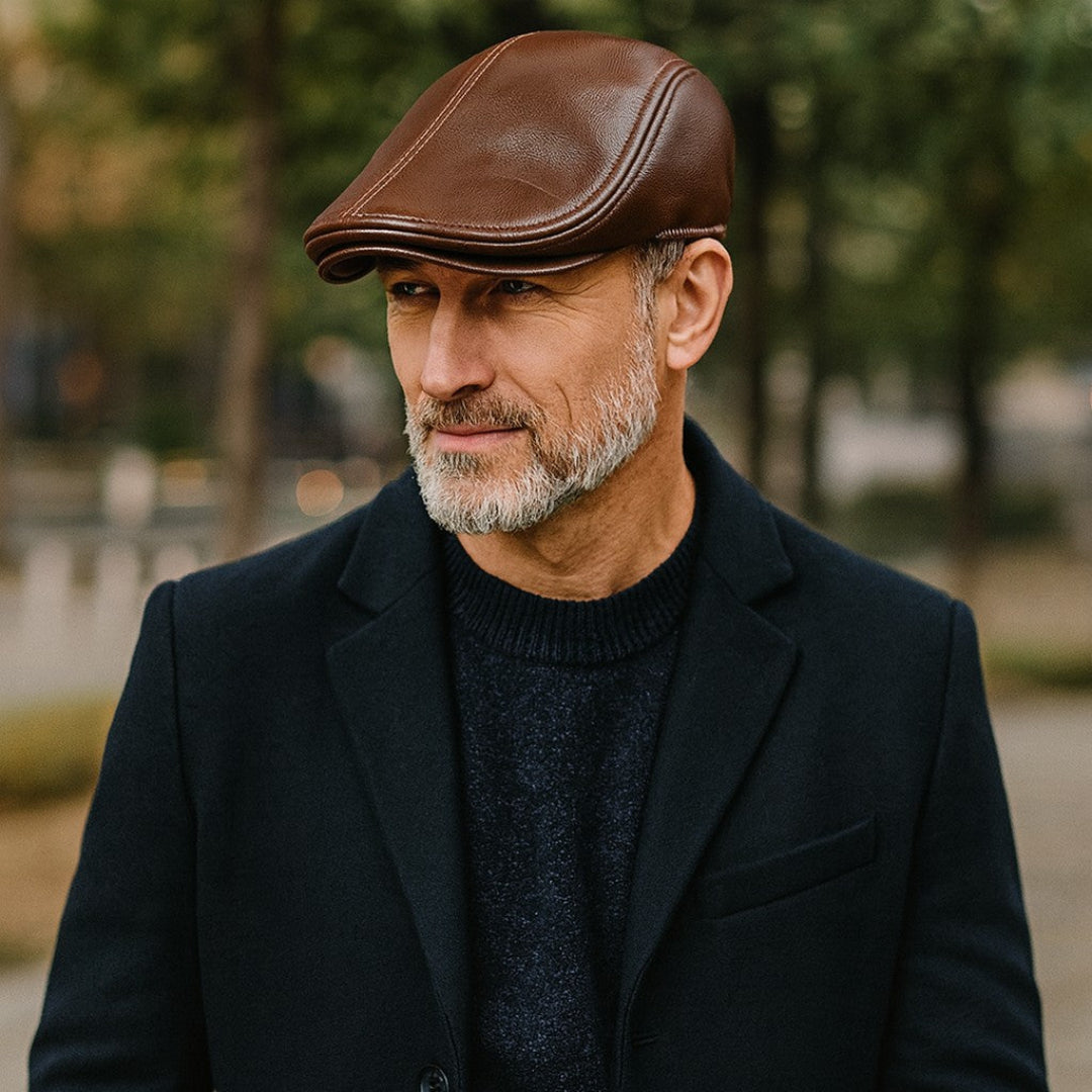 Boina Italiana Masculina de Couro - Prime