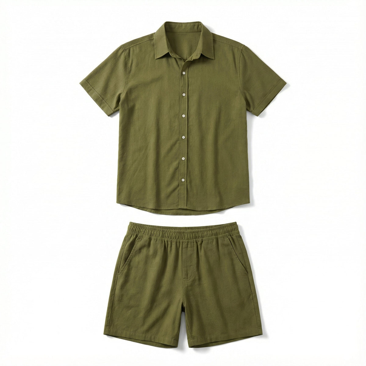 Conjunto Masculino Camisa e Short em Viscolinho Premium - Modelo Capri