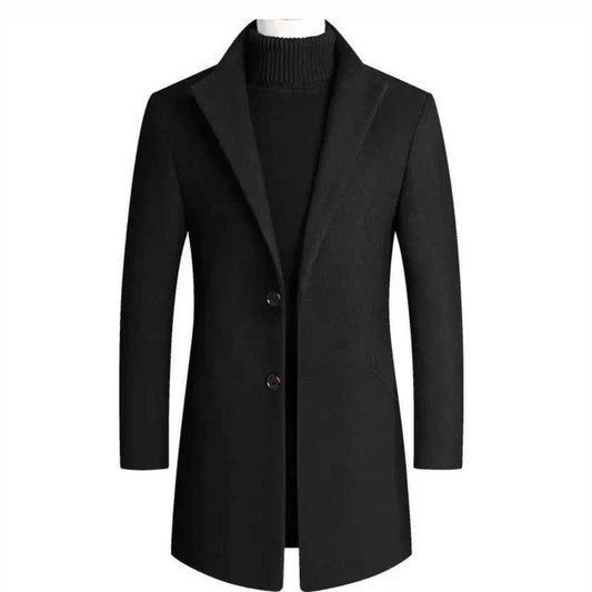 Jaqueta Sobretudo Slim Masculino Textura Lã - Modelo Kendrick