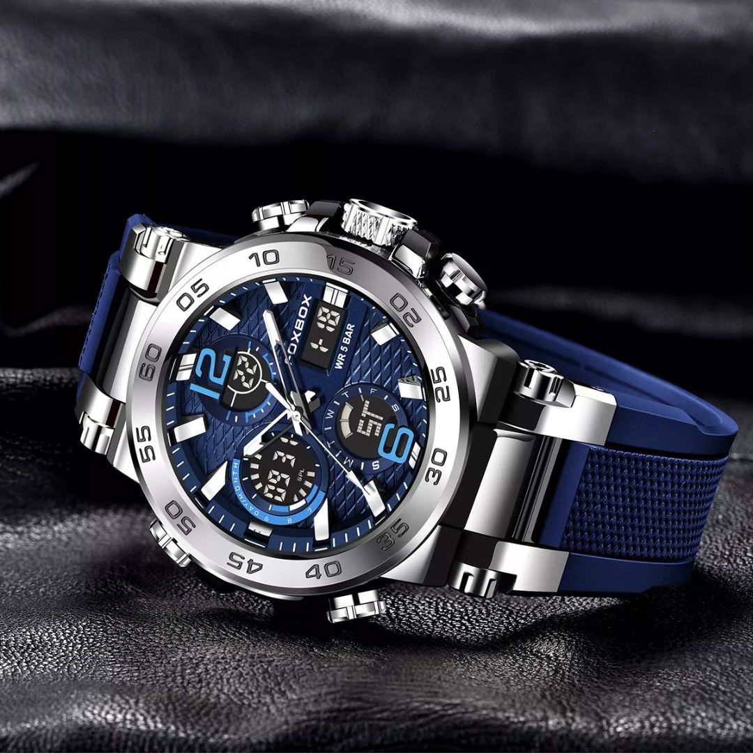 Relógio Masculino Digital Dual Display - Petrix