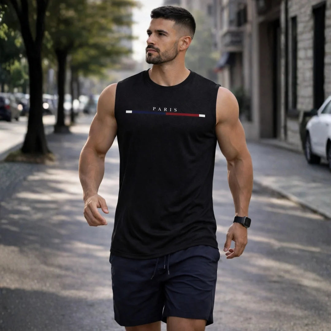 Regata Masculina Paris - 100% Algodão Premium e Modelagem Urbana