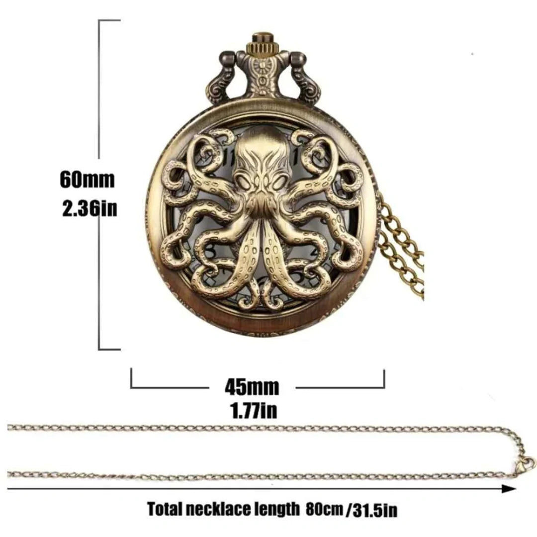 Relógio de Bolso Bronze - Octopus