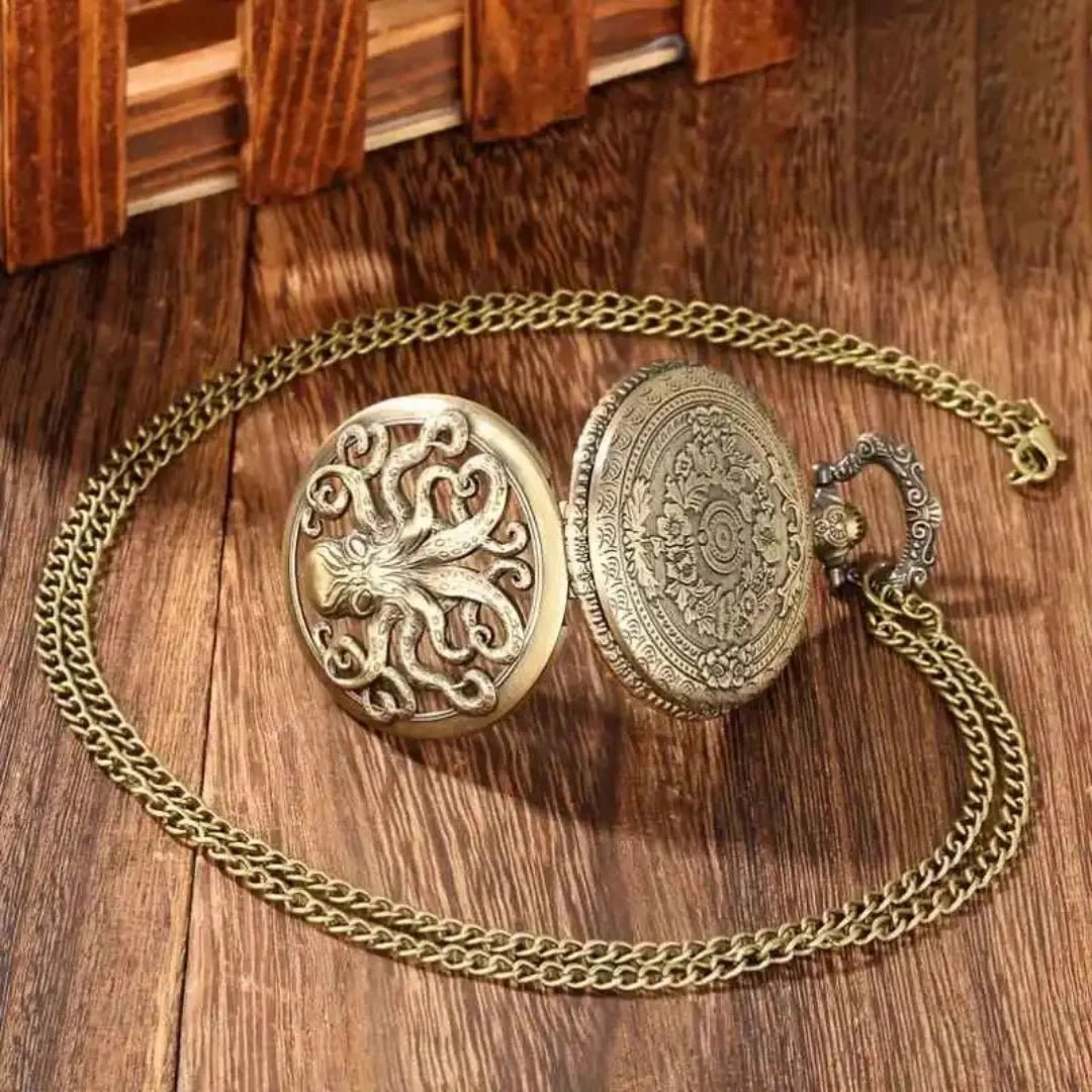 Relógio de Bolso Bronze - Octopus