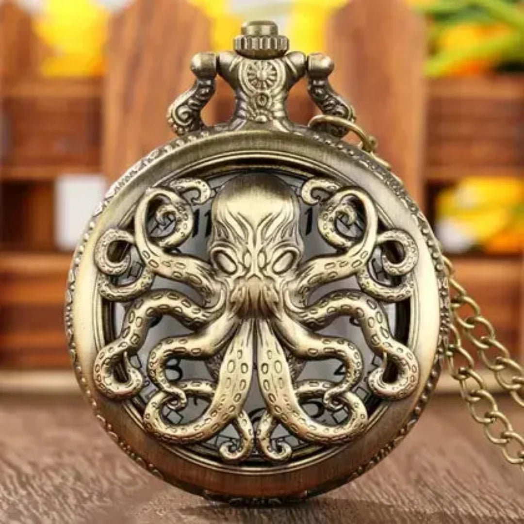 Relógio de Bolso Bronze - Octopus