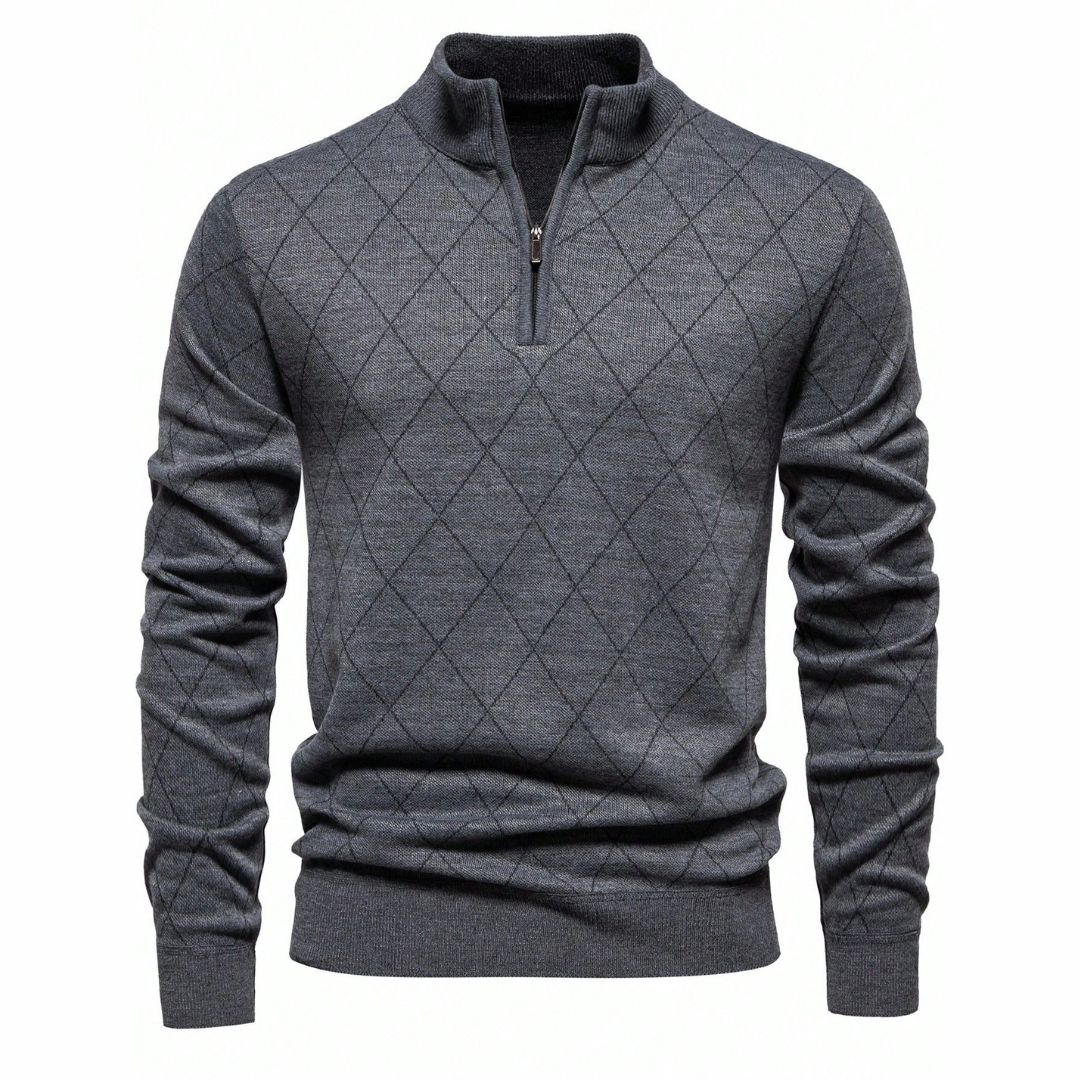 Suéter Pullover Masculino Plus Size - Argyle